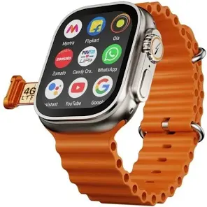 T800 Ultra Smart Watch 1.99" Series 8 HD Display - Campatible for IOS & Android -Bluetooth Call, Fitness Tracker, Voice Assistance|Orange